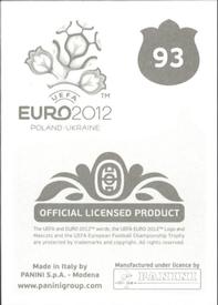 2012 Panini UEFA Euro 2012 Stickers #93 Alexandros Tziolis Back
