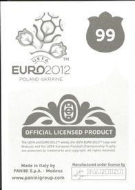 2012 Panini UEFA Euro 2012 Stickers #99 Sotiris Ninis Back