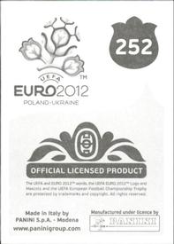 2012 Panini UEFA Euro 2012 Stickers #252 Slavek & Slavko Back