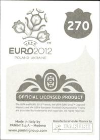 2012 Panini UEFA Euro 2012 Stickers #270 Miguel Veloso Back