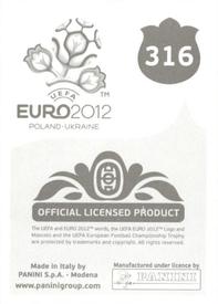 2012 Panini UEFA Euro 2012 Stickers #316 Gianluigi Buffon Back