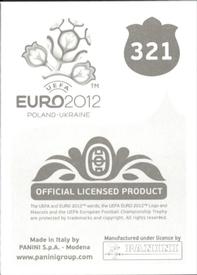 2012 Panini UEFA Euro 2012 Stickers #321 Federico Balzaretti Back