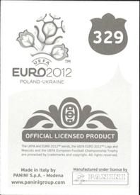 2012 Panini UEFA Euro 2012 Stickers #329 Alberto Aquilani Back