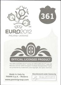 2012 Panini UEFA Euro 2012 Stickers #361 Simon Cox Back