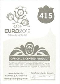 2012 Panini UEFA Euro 2012 Stickers #415 Serhiy Nazarenko Back