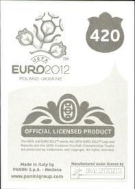 2012 Panini UEFA Euro 2012 Stickers #420 Yevhen Seleznyov Back