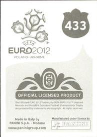 2012 Panini UEFA Euro 2012 Stickers #433 Johan Wiland Back