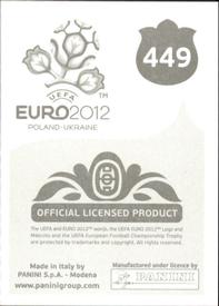 2012 Panini UEFA Euro 2012 Stickers #449 Ola Toivonen Back