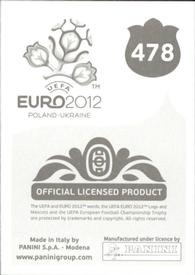 2012 Panini UEFA Euro 2012 Stickers #478 Kevin Gameiro Back