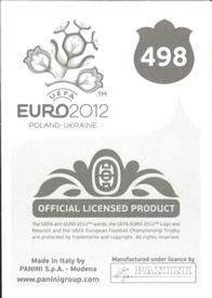 2012 Panini UEFA Euro 2012 Stickers #498 Gareth Barry Back