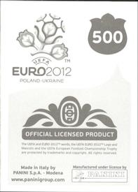 2012 Panini UEFA Euro 2012 Stickers #500 Frank Lampard Back