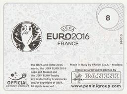 2016 Panini UEFA Euro Stickers #8 UEFA Euro 2016 Back