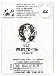 2016 Panini UEFA Euro Stickers #22 Patrice Evra Back