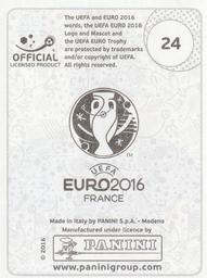2016 Panini UEFA Euro Stickers #24 Mamadou Sakho Back