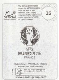 2016 Panini UEFA Euro Stickers #35 Alexandre Lacazette Back