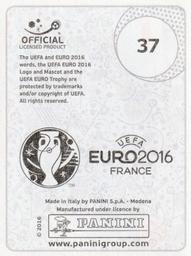 2016 Panini UEFA Euro Stickers #37 Paul Pogba Back