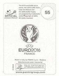 2016 Panini UEFA Euro Stickers #55 Paul Papp Back