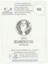 2016 Panini UEFA Euro Stickers #56 Cristian Sapunaru Back