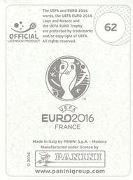 2016 Panini UEFA Euro Stickers #62 Constantin Budescu Back