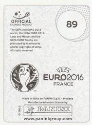 2016 Panini UEFA Euro Stickers #89 Lorik Cana Back