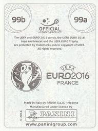 2016 Panini UEFA Euro Stickers #99a / 99b Gökhan Inler / Valon Behrami Back