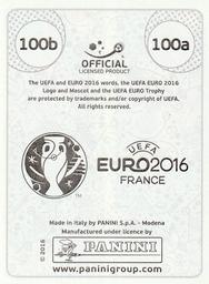 2016 Panini UEFA Euro Stickers #100a / 100b Haris Seferovic / Admir Mehmedi Back