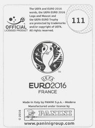 2016 Panini UEFA Euro Stickers #111 Gökhan Inler Back