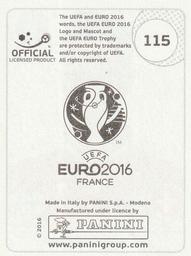 2016 Panini UEFA Euro Stickers #115 Valentin Stocker Back