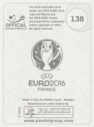 2016 Panini UEFA Euro Stickers #138 Jordan Henderson Back