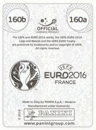 2016 Panini UEFA Euro Stickers #160a / 160b Oleg Shatov / Artem Dzyuba Back