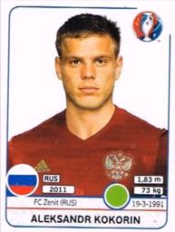 2016 Panini UEFA Euro Stickers #177 Aleksandr Kokorin Front