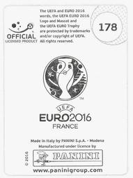 2016 Panini UEFA Euro Stickers #178 Fedor Smolov Back