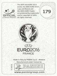 2016 Panini UEFA Euro Stickers #179 Artem Dzyuba Back