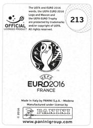 2016 Panini UEFA Euro Stickers #213 Matús Kozácik Back