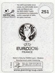 2016 Panini UEFA Euro Stickers #251 Ilkay Gündogan Back