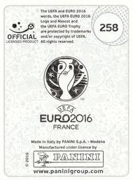 2016 Panini UEFA Euro Stickers #258 Lukas Podolski Back