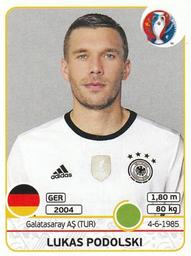 2016 Panini UEFA Euro Stickers #258 Lukas Podolski Front