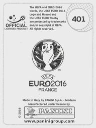 2016 Panini UEFA Euro Stickers #401 Matej Vydra Back