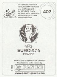 2016 Panini UEFA Euro Stickers #402 Milan Skoda Back