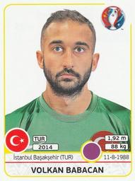 2016 Panini UEFA Euro Stickers #405 Volkan Babacan Front