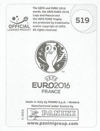 2016 Panini UEFA Euro Stickers #519 John O'Shea Back