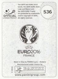 2016 Panini UEFA Euro Stickers #536 Jon Walters Back