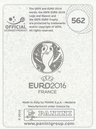 2016 Panini UEFA Euro Stickers #562 Oscar Lewicki Back