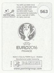 2016 Panini UEFA Euro Stickers #563 Erkan Zengin Back