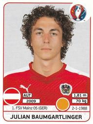 2016 Panini UEFA Euro Stickers #639 Julian Baumgartlinger Front