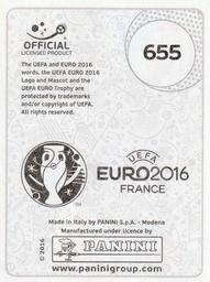 2016 Panini UEFA Euro Stickers #655 Balázs Dzsudzsák Back
