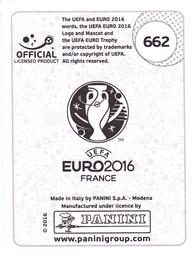 2016 Panini UEFA Euro Stickers #662 Ádám Bogdán Back