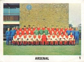 1970 The Sun Football Swap Cards #1 Team Photo Front