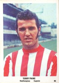 1970 The Sun Football Swap Cards #85 Terry Paine Front