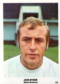 1970 The Sun Football Swap Cards #115 John Byrom Front